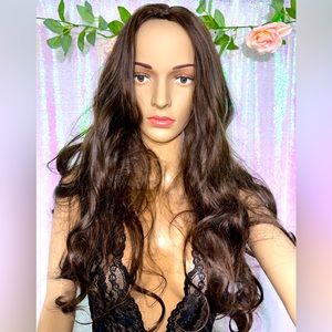 Women’s Dark Brown Hair Topper 24” NWOT